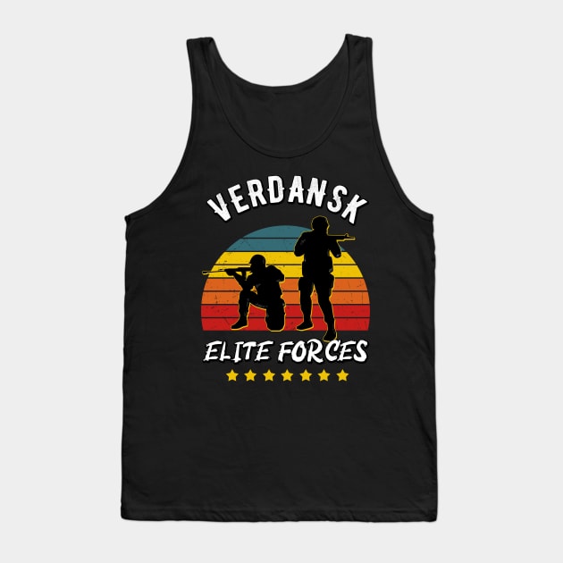 Gaming Verdansk Elite Forces Warzone Gamer Tank Top by Foxxy Merch